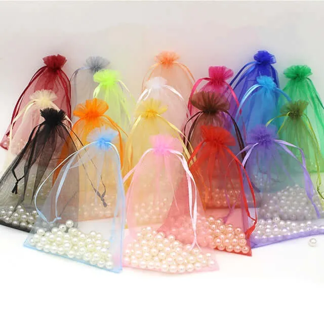 10 Pack Mint Organza Drawstring Wedding Party Favor Gift Bags 3"x4"
