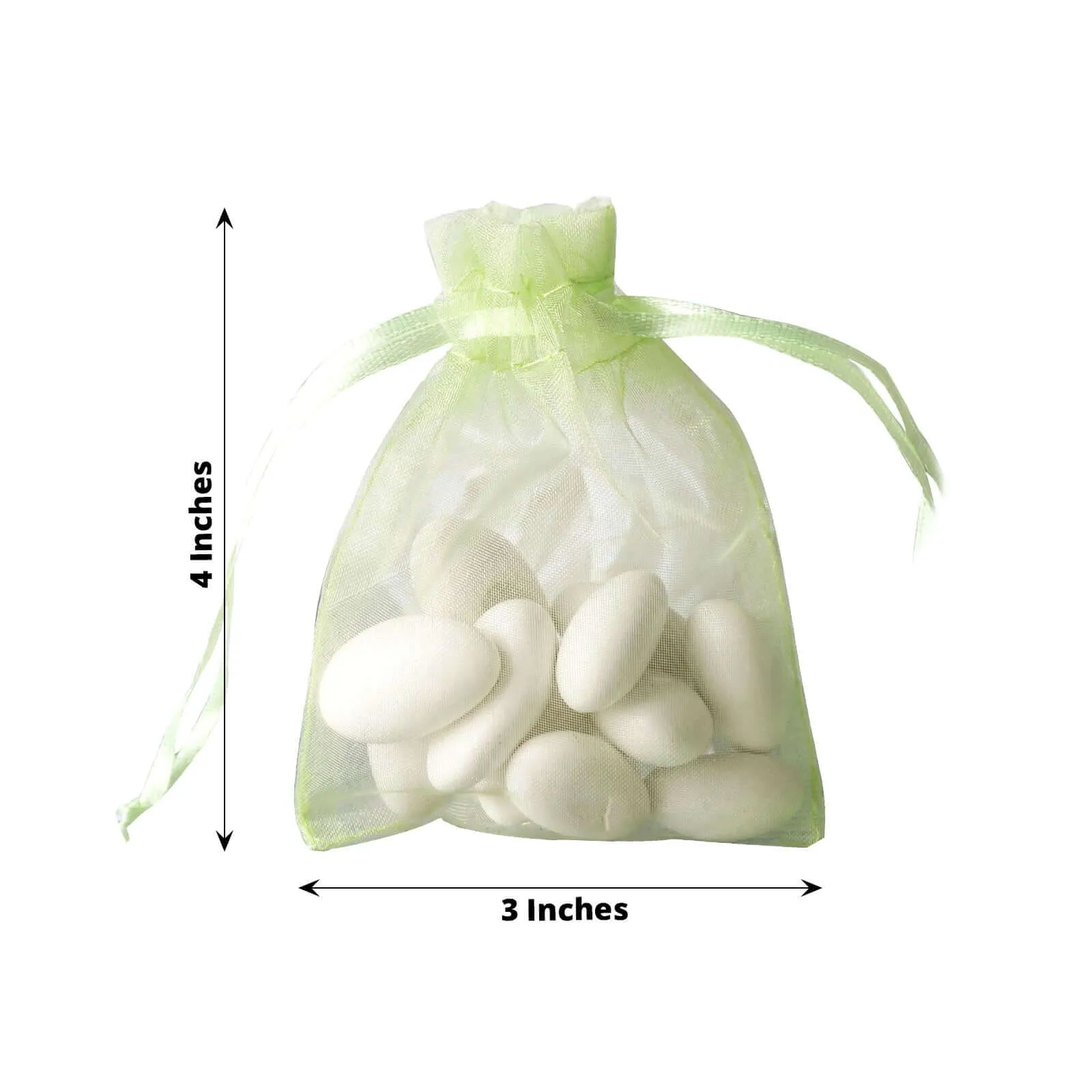 10 Pack Mint Organza Drawstring Wedding Party Favor Gift Bags 3"x4"