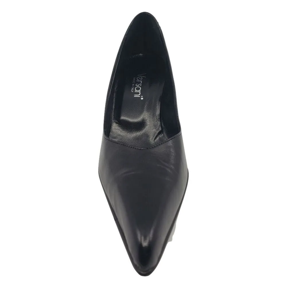 1001 Black Leather Versani Pumps