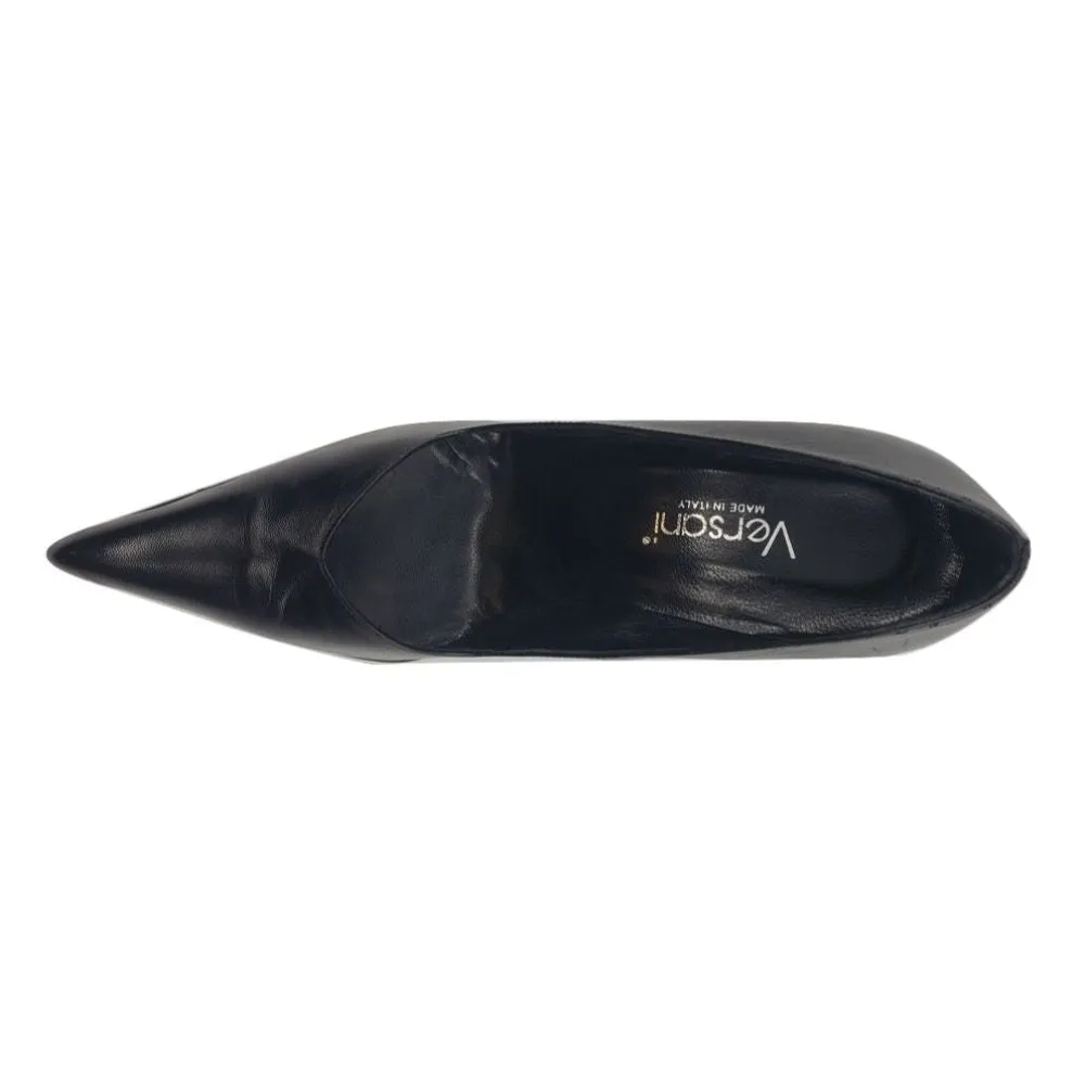1001 Black Leather Versani Pumps