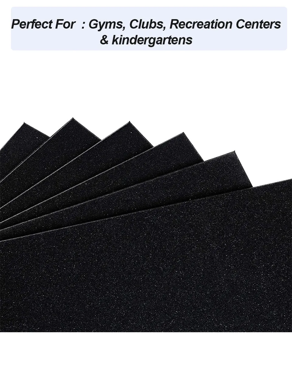 1441 Fitness Heavy Duty Gym Tile 15 mm Black - 100 x 100 CM | Rubber Flooring