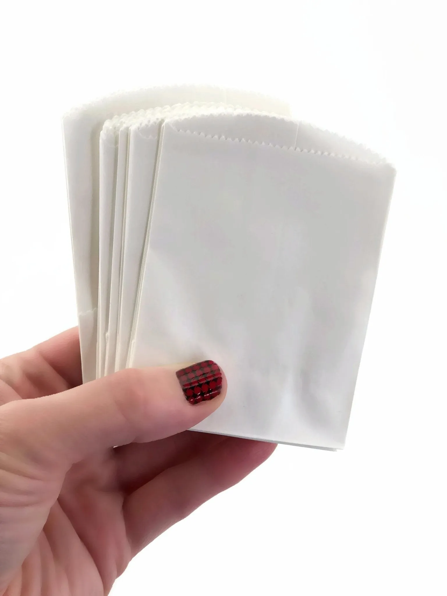 50 Mini White Paper Bags