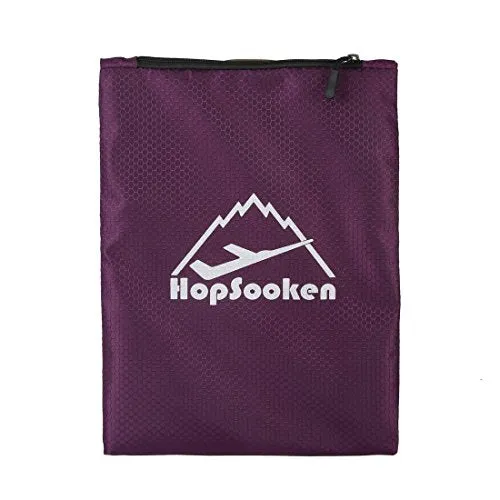 5pc Packing Cubes Set Large Travel Luggage Organizer 4 Cubes 1 Laundry Pouch Bag (Purple)
