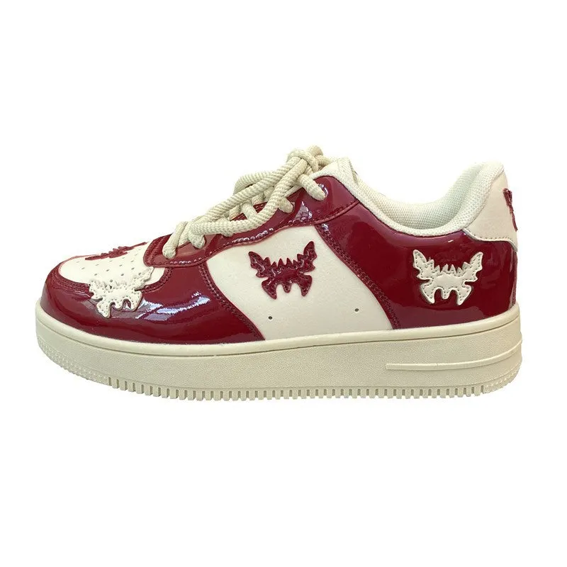 Amozae-Back To School Gifts Grunge Butterfly Bat Aesthetic Sneakers
