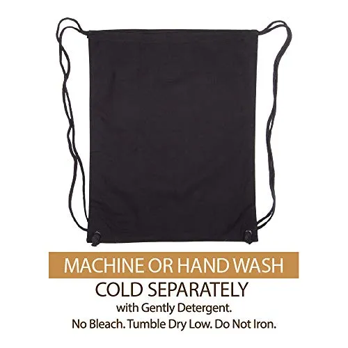 Army Force Gear K-9 Unit Search and Rescue Reusable Canvas Drawstring Bag, Black & White