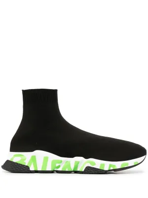 BALENCIAGA Speed Runner Green Graffiti