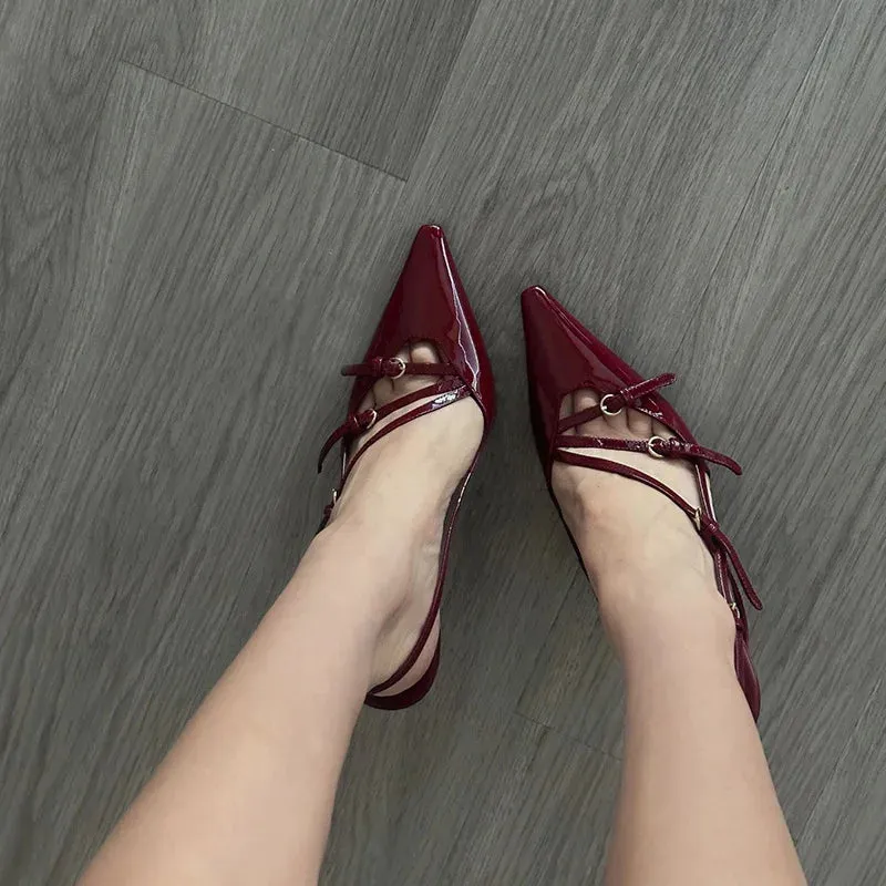 binfenxie 2024 Summer Sexy High Heels Women Sandals Shoes New Pointed Toe Dress Party Shoes Fashion Outdoor Walking Pumps Mujer Zapatos