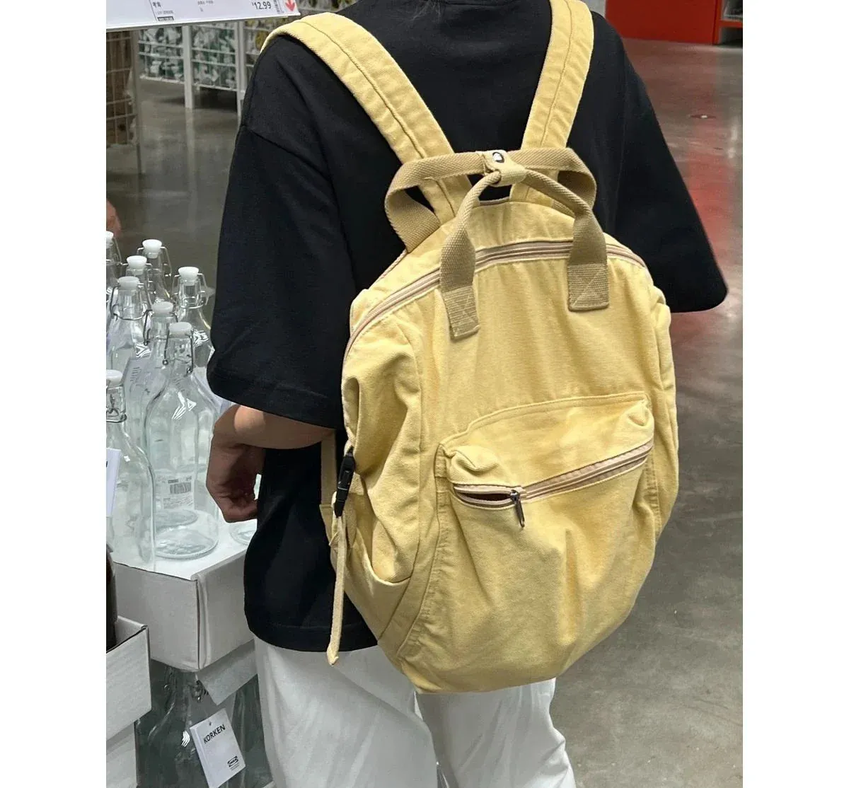 binfenxie Japanese Ins Students Solid Rucksacks Simple All Match Women High-capacity Backpacks Casual Preppy Y2k Vintage Trendy Schoolbags