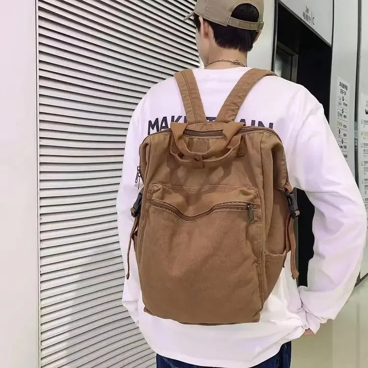 binfenxie Japanese Ins Students Solid Rucksacks Simple All Match Women High-capacity Backpacks Casual Preppy Y2k Vintage Trendy Schoolbags