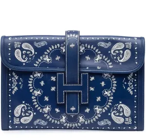Blue Bandana Print Jige Clutch