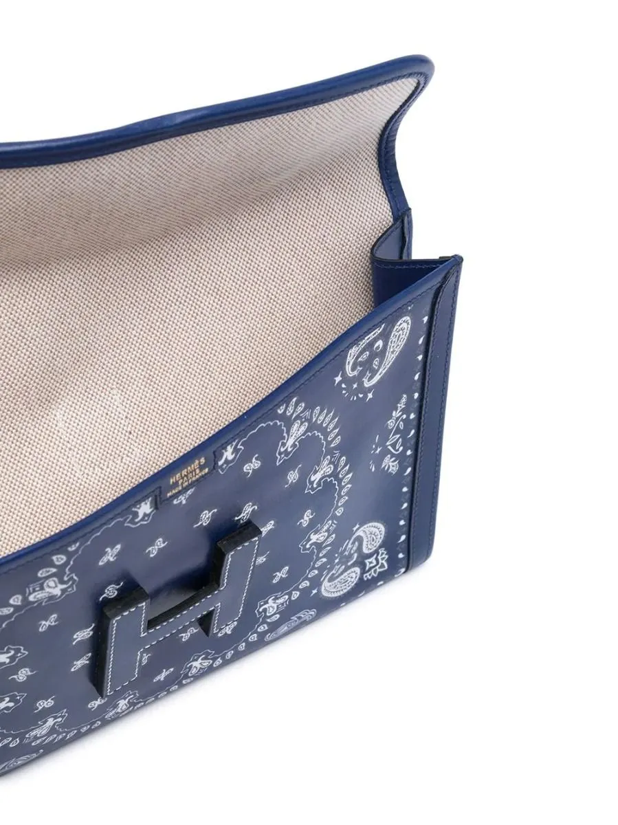 Blue Bandana Print Jige Clutch