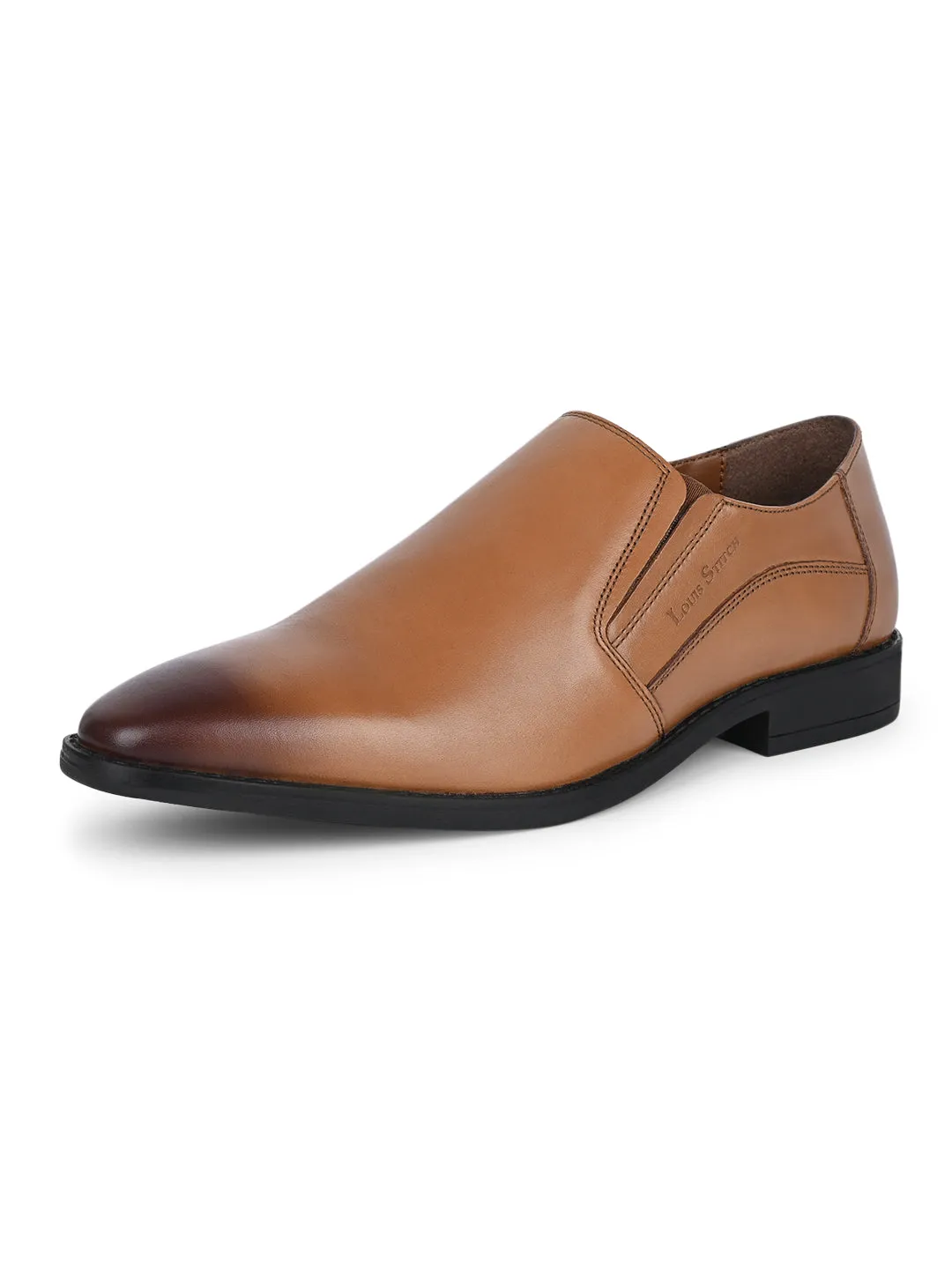 British Tan Egyptian Crust Leather Slip-On Shoes