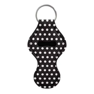 BYCHECAR Polka Dot Chapstick Holder for Car Keychains Women Stocking Stuffers Lipstick Holder Key Chains Kids Small Gifts Lip Balm Holder Lippy Clip