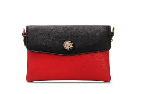Calista Two-Tone Envelope Clutch Crossbody Bag