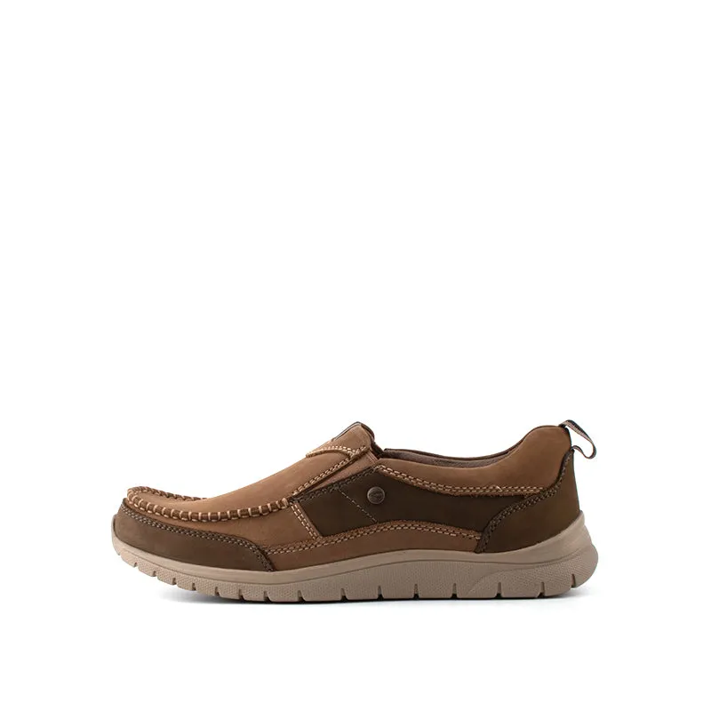 camel active Slip On Shoes With Stitch Detail Men Khaki VIGOZ 852329-AM2-6