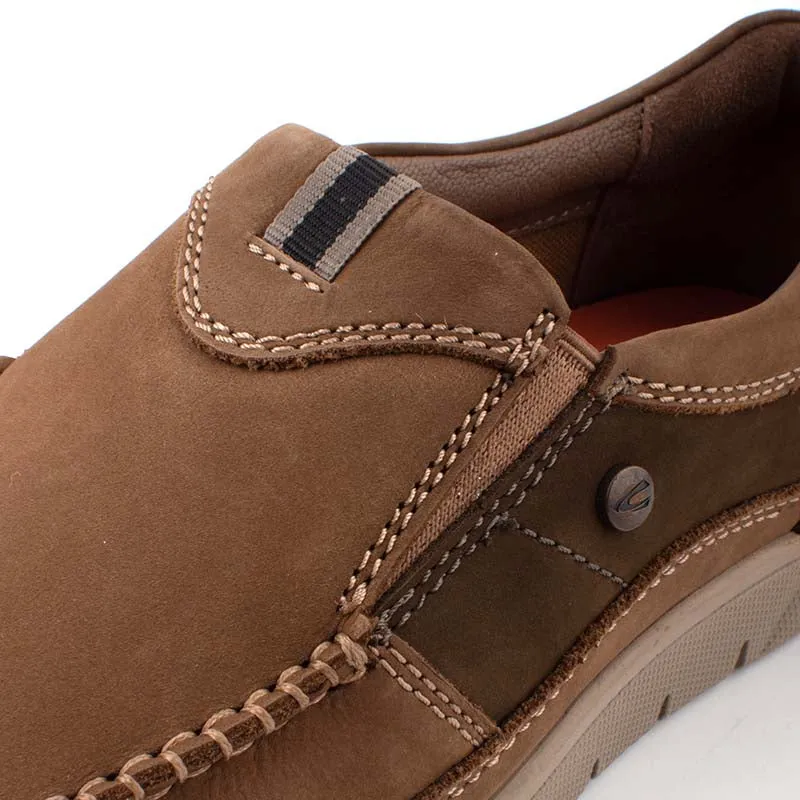 camel active Slip On Shoes With Stitch Detail Men Khaki VIGOZ 852329-AM2-6