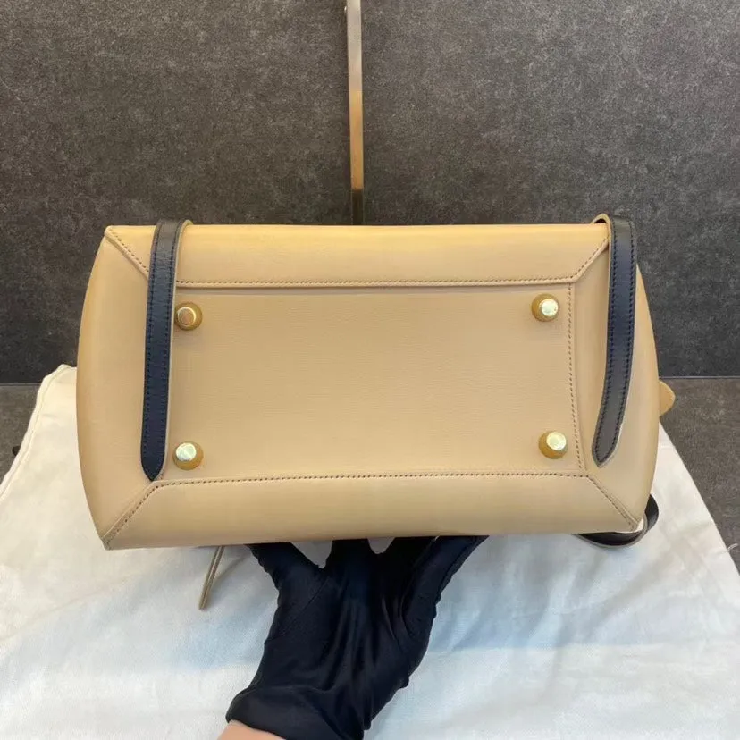 Celine Belt Bag Beige Black Leather Medium