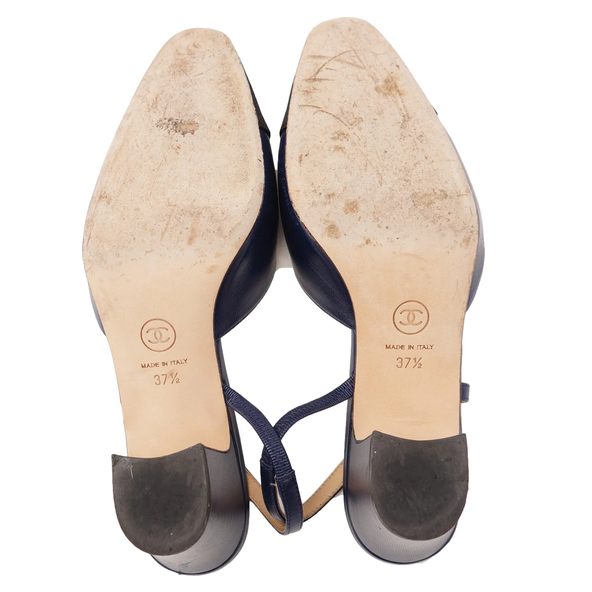 CHANEL CAP TOE CC SLINGBACK PUMP