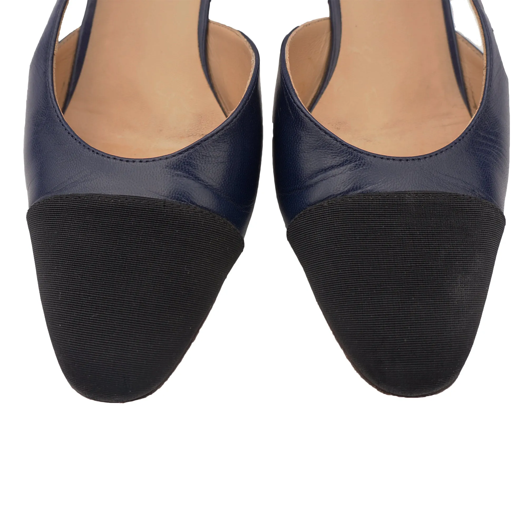 CHANEL CAP TOE CC SLINGBACK PUMP