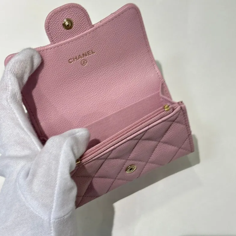 Chanel Classic Pink Quilted Wallet