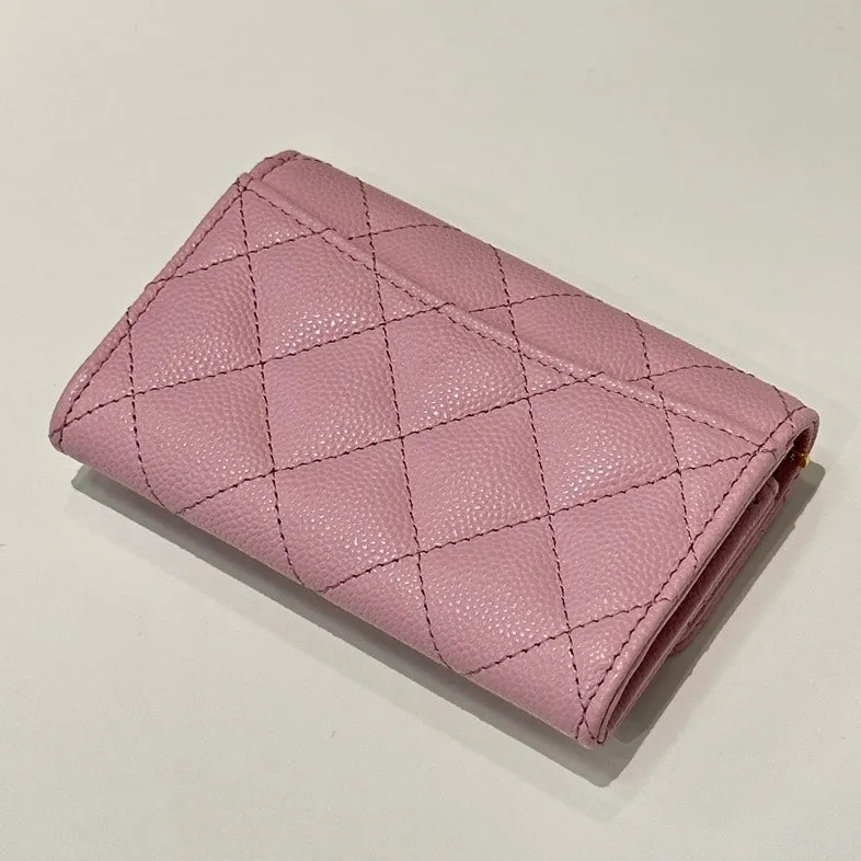 Chanel Classic Pink Quilted Wallet
