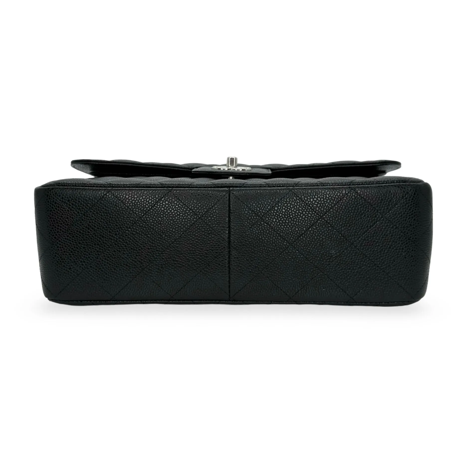CHANEL: Quilted Caviar Jumbo Classic Double Flap