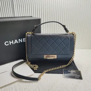 Chanel Quilted Shoulder Bag Black - FULL SET Preloved Chanel bag 11896594