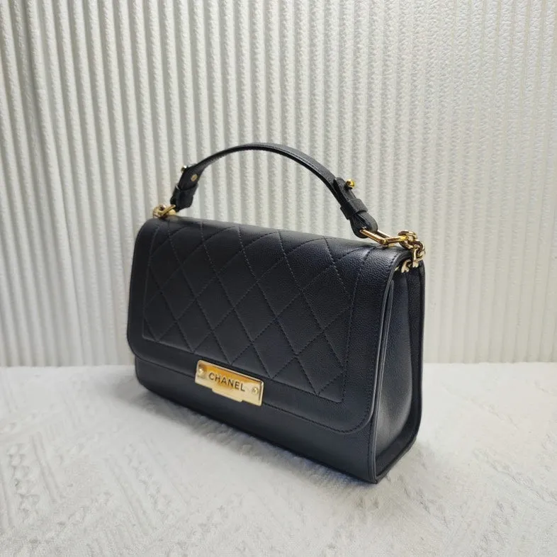 Chanel Quilted Shoulder Bag Black - FULL SET Preloved Chanel bag 11896594