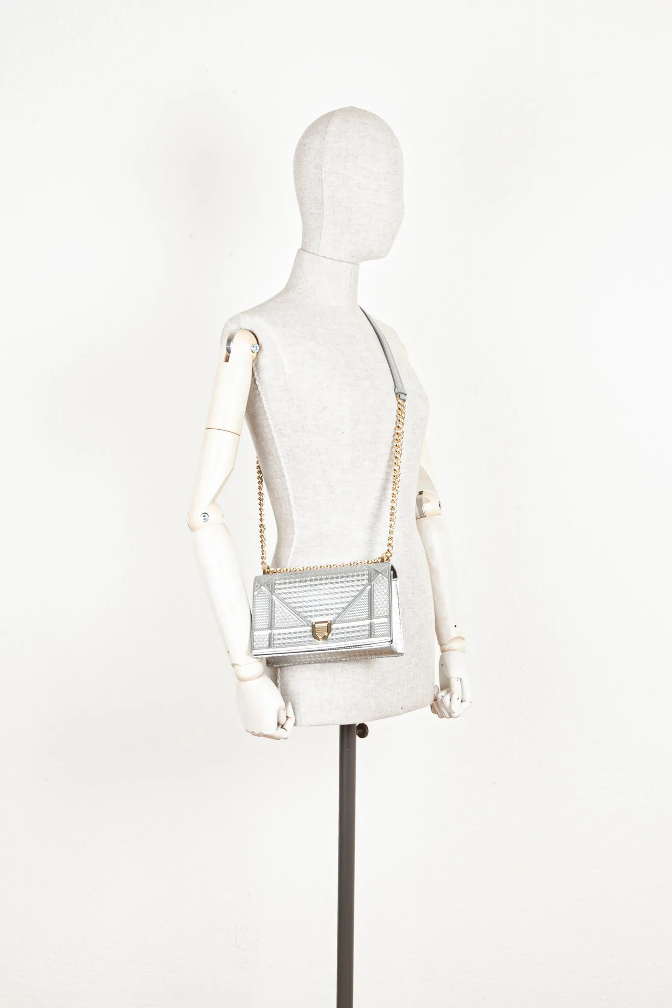 CHRISTIAN DIOR Diorama Small Mirrored Leather
