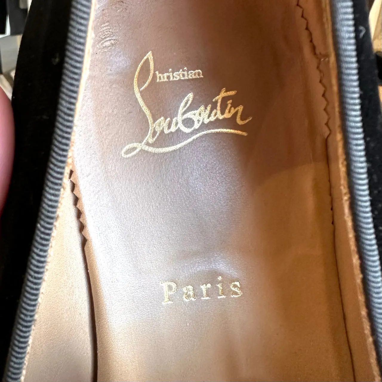 Christian Louboutin Black Velvet Spooky Loafers