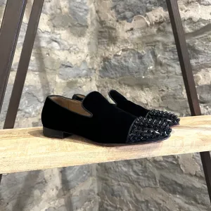 Christian Louboutin Black Velvet Spooky Loafers