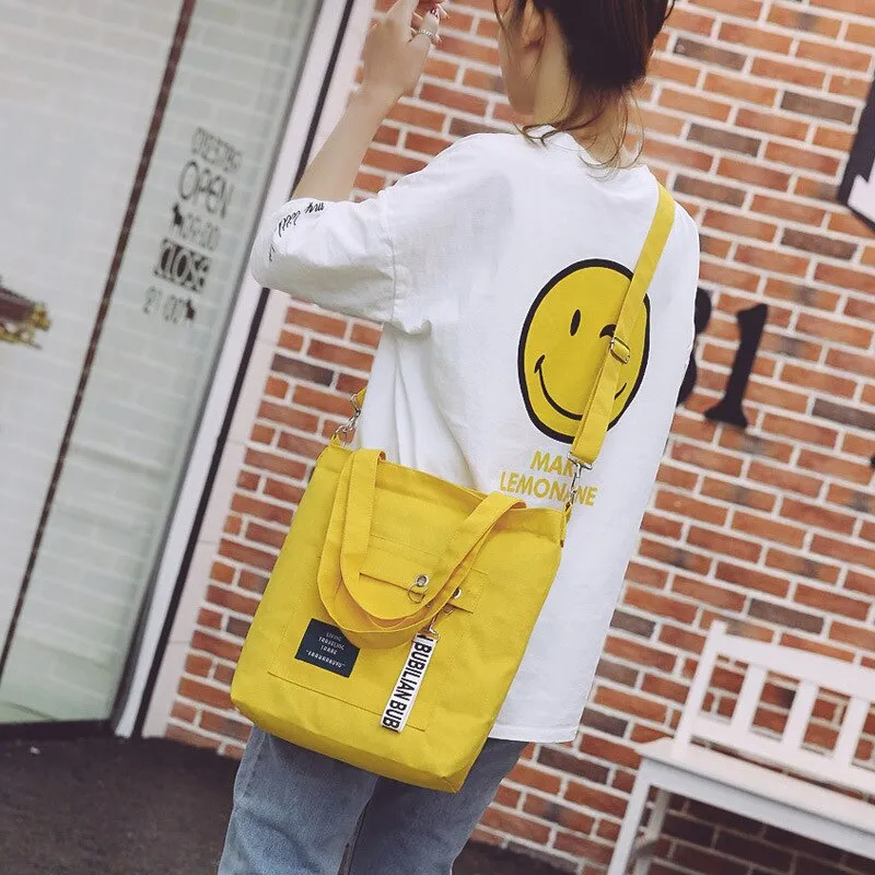 Christmas Gift Women's Canvas Bag 2020 New Trendy Shoulder Bag Japanese Literature and Art Messenger Bag Student Wild Large-capacity School Bag