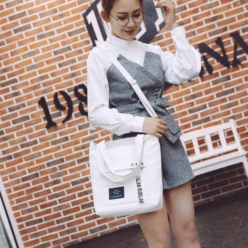 Christmas Gift Women's Canvas Bag 2020 New Trendy Shoulder Bag Japanese Literature and Art Messenger Bag Student Wild Large-capacity School Bag