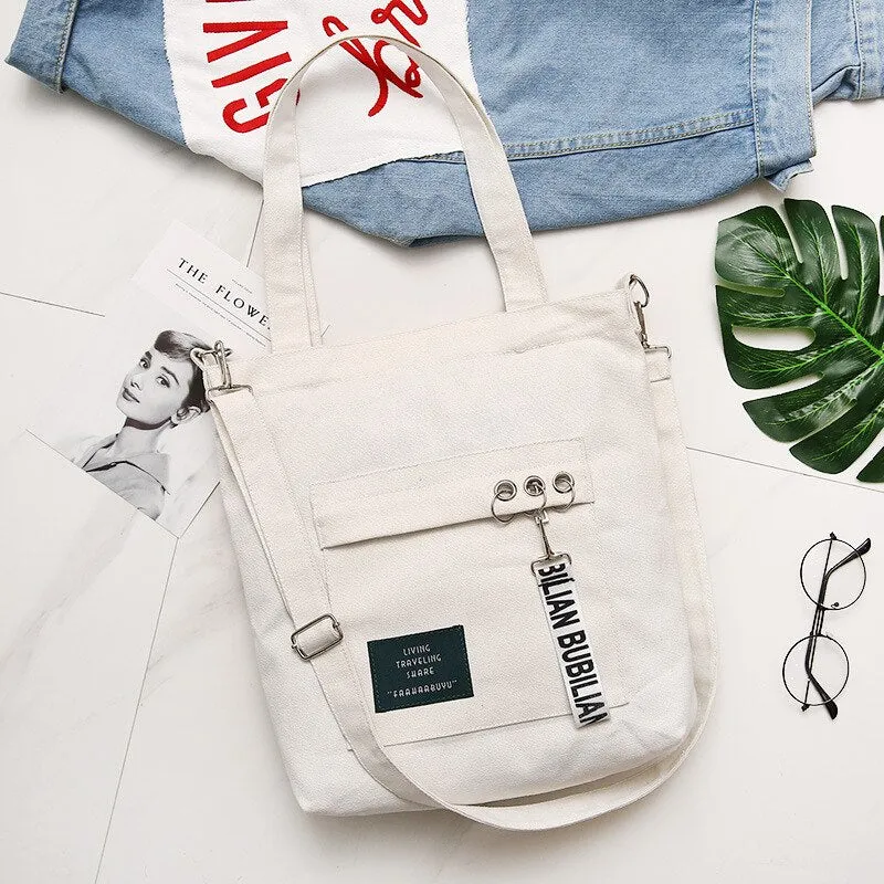 Christmas Gift Women's Canvas Bag 2020 New Trendy Shoulder Bag Japanese Literature and Art Messenger Bag Student Wild Large-capacity School Bag