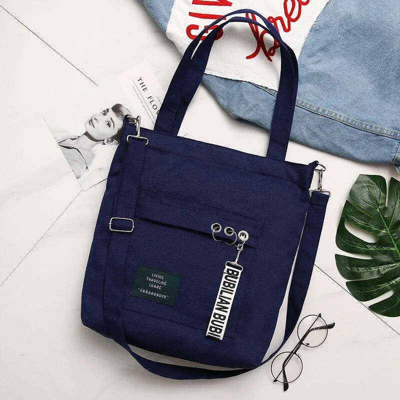 Christmas Gift Women's Canvas Bag 2020 New Trendy Shoulder Bag Japanese Literature and Art Messenger Bag Student Wild Large-capacity School Bag