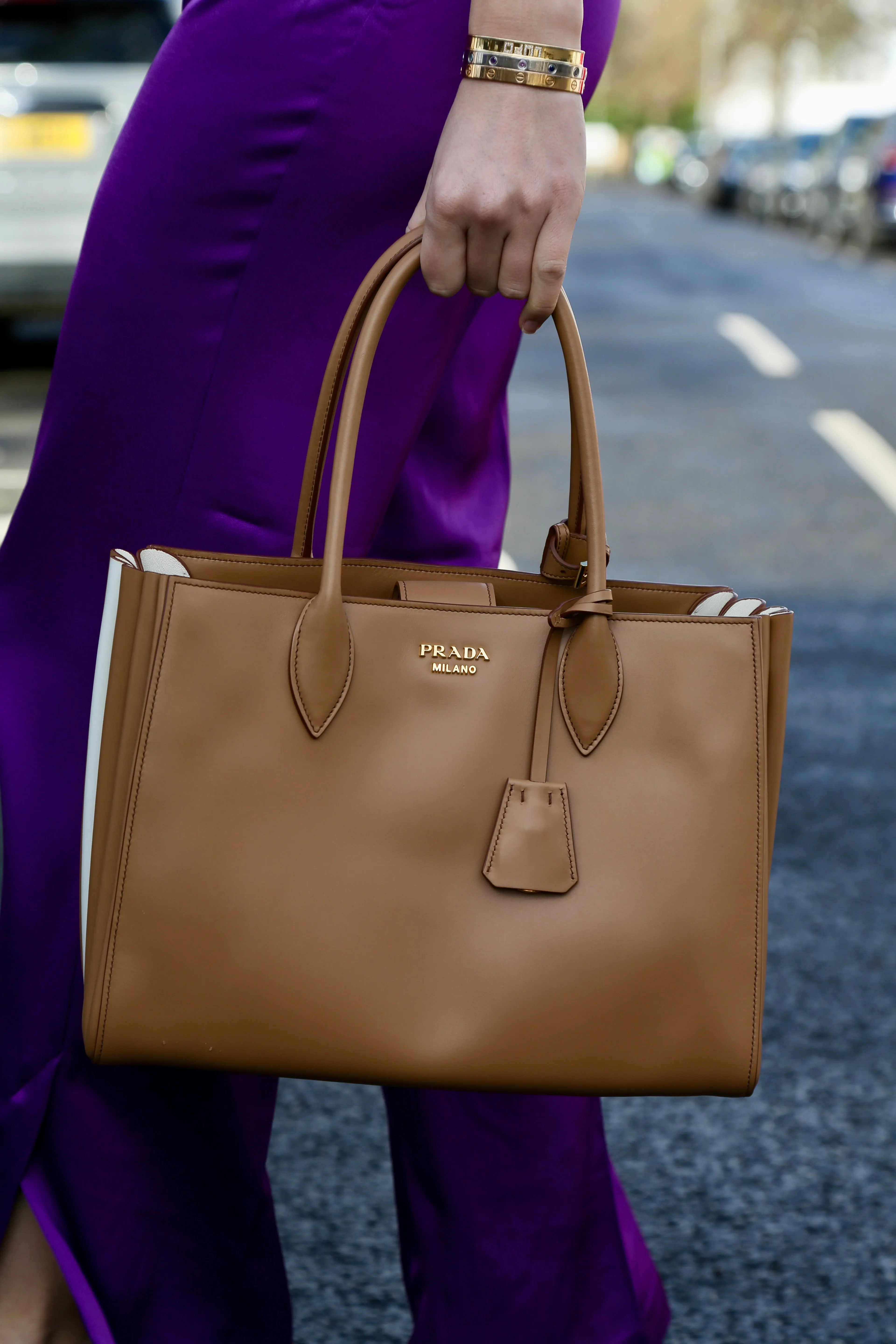 City Calf Caramel Handbag