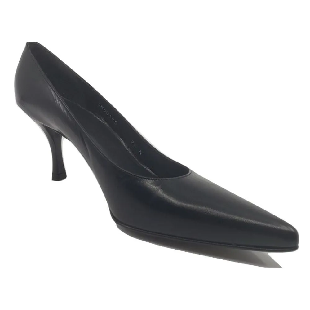 Clara Black Leather Stuart Weitzman Pumps