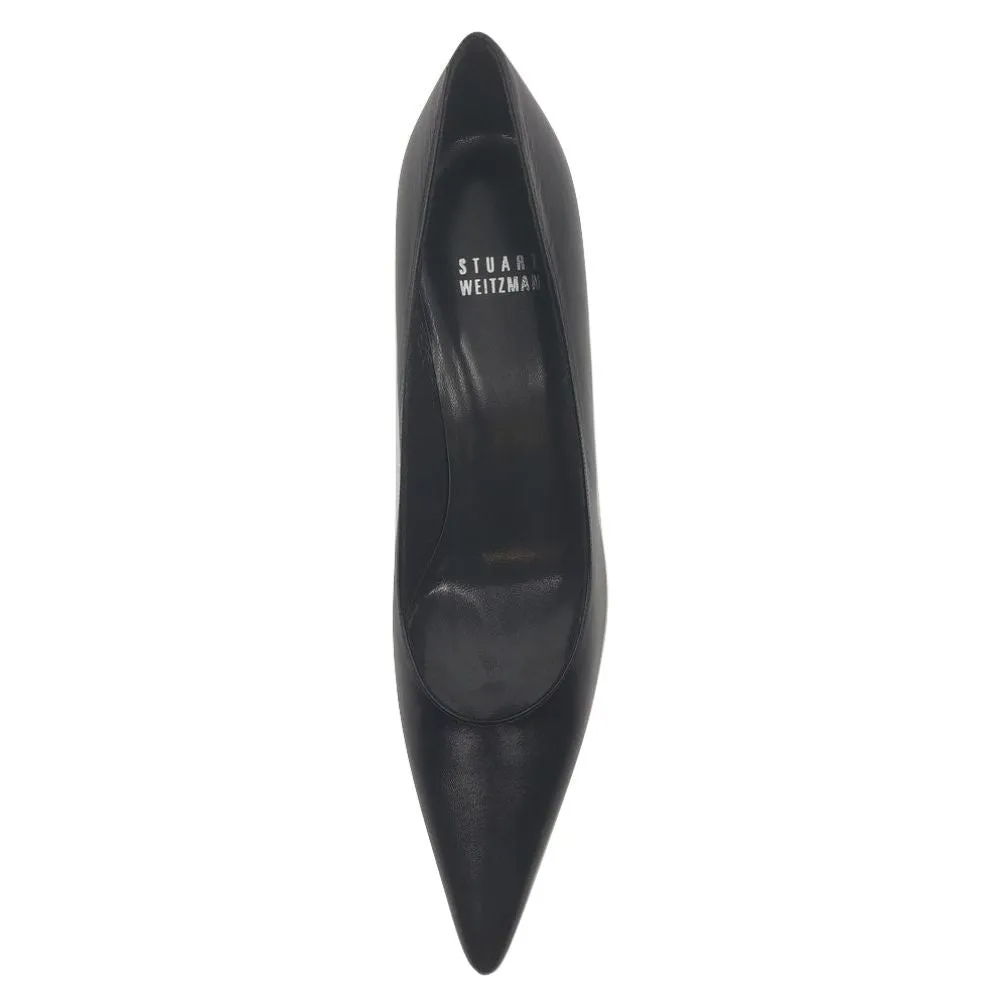 Clara Black Leather Stuart Weitzman Pumps