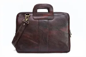 Combo Of 2 , Brown Leather Backpack And Laptop Briefcase .