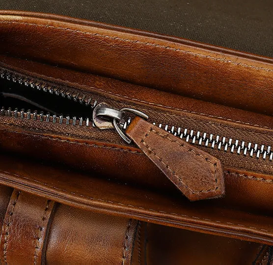 Cute Ladies Brown Leather Satchels Side Bags For Women