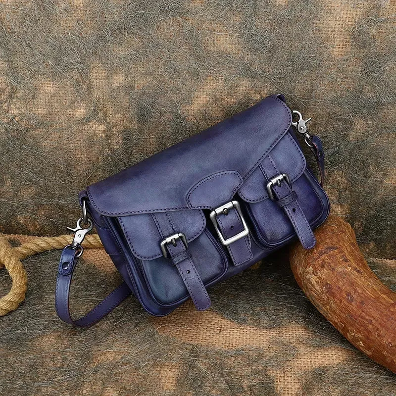 Cute Ladies Brown Leather Satchels Side Bags For Women
