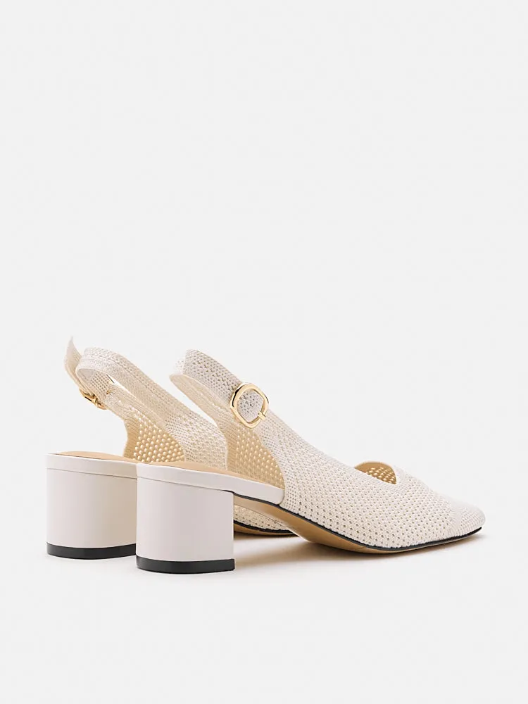 Debra Flyknit Slingback Block Heels