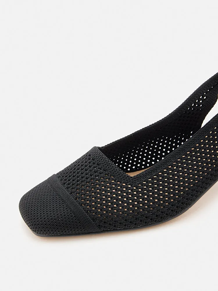 Debra Flyknit Slingback Block Heels