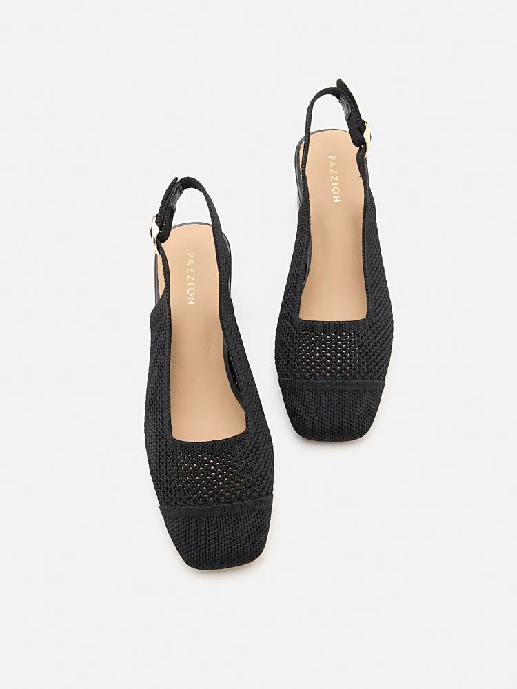 Debra Flyknit Slingback Block Heels