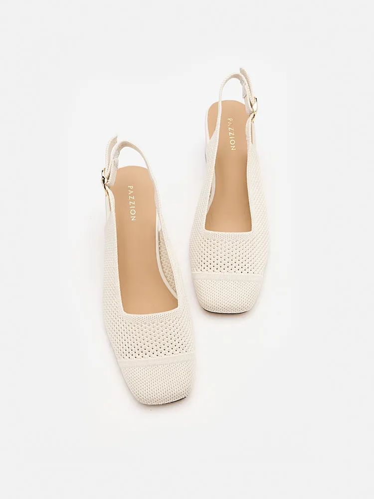 Debra Flyknit Slingback Block Heels
