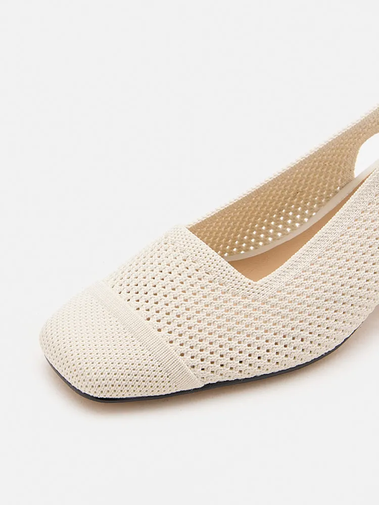 Debra Flyknit Slingback Block Heels