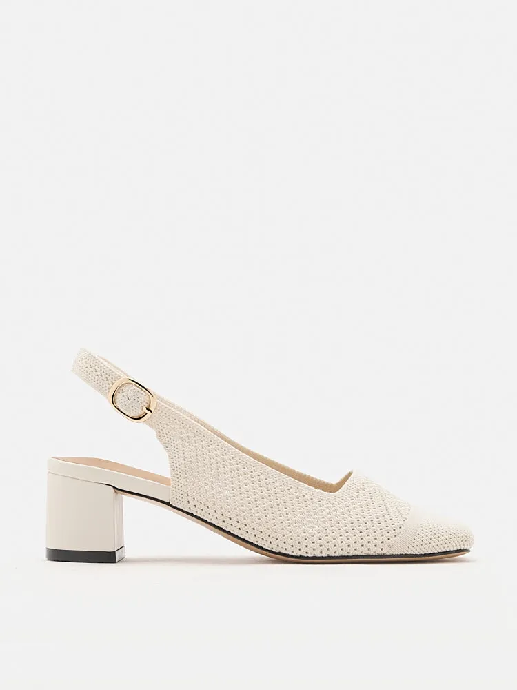 Debra Flyknit Slingback Block Heels