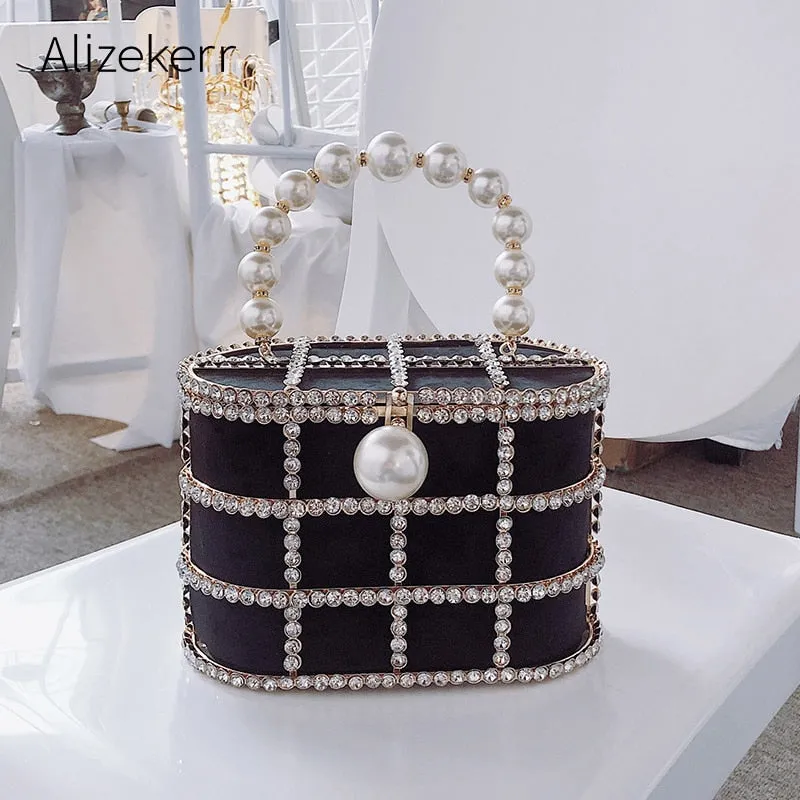 Diamonds Basket Evening Clutch Bags