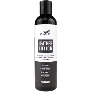 Eagle Leather Lotion with Cloth – 8.5oz Leather Conditioner for Purses, Jackets, Bags, and More – The Best Leather Care Product for Moisturizing, Rejuvenating, and Treating Aniline Leather