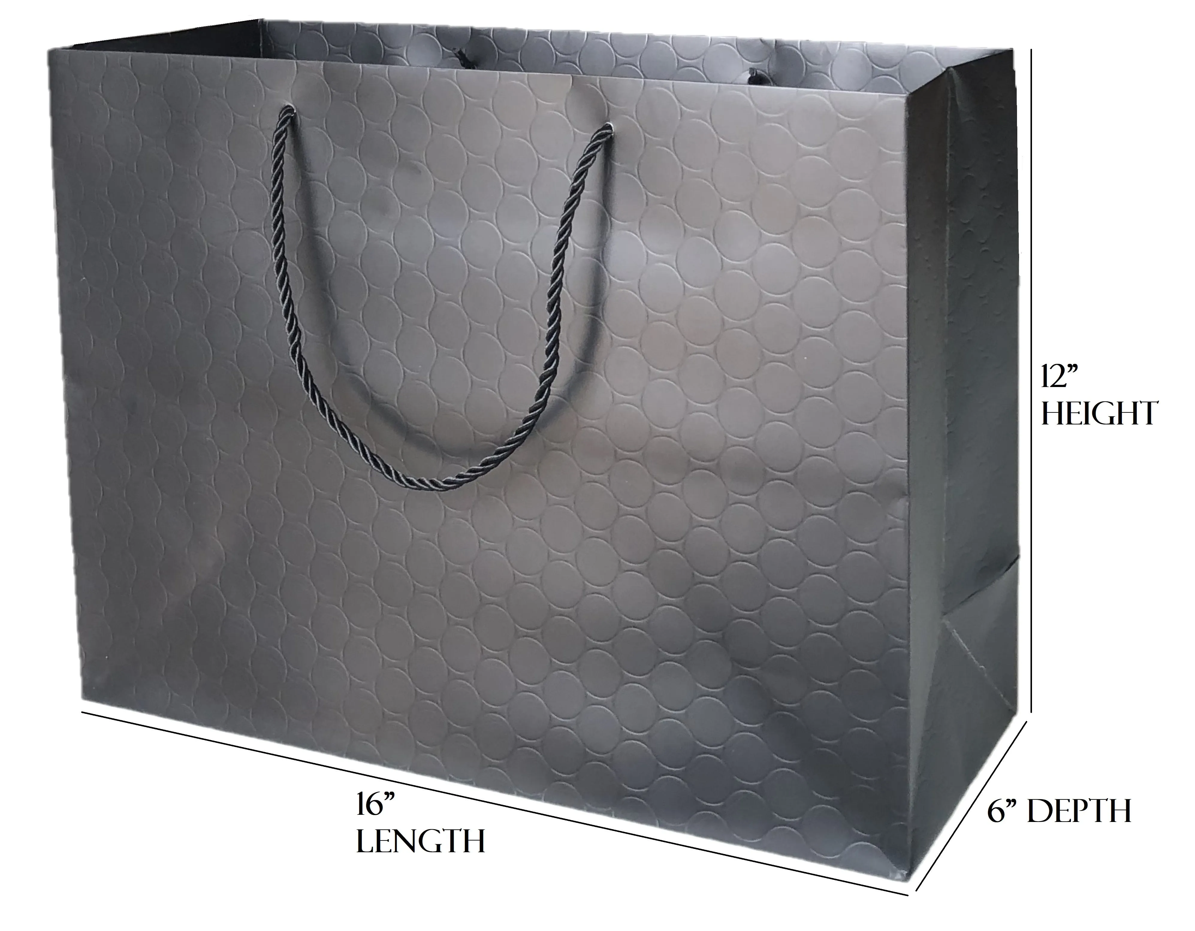 Extra Large Gift Bags 16x6x12 inches Extra Large Black Gift Bags Luxury XL 16x6x12 Black Wedding Bag Matte Extra Large Gift Bag with handles 16x12 Big Size XL Black Paper Shopping Bags Modern Fancy Elegant For Presents Gifts Business
